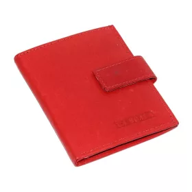 La Scala 16 db-os piros bőr kártyatartó RFID védelemmel