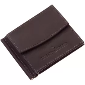 GreenDeed sötétbarna bőr dollártárca 11 × 9 cm