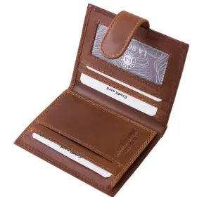 LA SCALA konyak bőr kártyatartó 10,5 x 8,5 cm