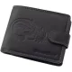 GreenDeed horgász fekete bőr pénztárca harcsa mintával 12 x 9,5 cm