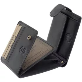   GreenDeed horgász fekete bőr pénztárca harcsa mintával 12 x 9,5 cm