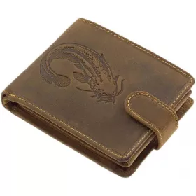   GreenDeed horgász bőr pénztárca harcsa mintával 12 x 9,5 cm