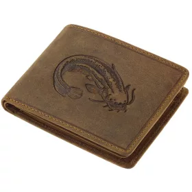   GreenDeed horgász bőr pénztárca harcsa mintával 12 x 9,5 cm