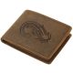 GreenDeed horgász bőr pénztárca harcsa mintával 12 x 9,5 cm