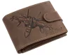 GreenDeed férfi bőr pénztárca vadászgép mintával 12 × 9,2 cm