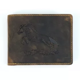 GreenDeed bőr pénztárca ugró lovas mintával