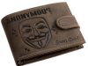 GreenDeed átfogópántos bőr pénztárca Anonymous mintával