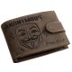 GreenDeed átfogópántos bőr pénztárca Anonymous mintával