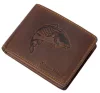 GreenDeed horgász bőr pénztárca ponty nyomattal, 12 x 9,3 cm