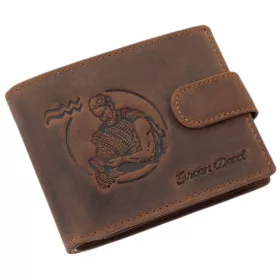   GreenDeed férfi pénztárca Vízöntő csillagjegy mintával 12 × 9,2 cm