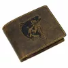 GreenDeed horgász bőr pénztárca süllő mintával 12,3 x 9 cm