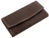 La Scala Luxury valódi bőr sötétbarna brifkó pénztárca 18,5 x 9,8 cm