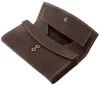 La Scala Luxury valódi bőr sötétbarna brifkó pénztárca 18,5 x 9,8 cm