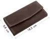 La Scala Luxury valódi bőr sötétbarna brifkó pénztárca 18,5 x 9,8 cm
