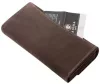 La Scala Luxury valódi bőr sötétbarna brifkó pénztárca 18,5 x 9,8 cm