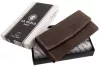 La Scala Luxury valódi bőr sötétbarna brifkó pénztárca 18,5 x 9,8 cm