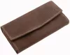 La Scala Luxury valódi bőr világosbarna brifkó pénztárca 18,5 x 9,8 cm