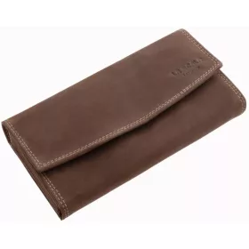   La Scala Luxury valódi bőr világosbarna brifkó pénztárca 18,5 x 9,8 cm