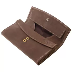   La Scala Luxury valódi bőr világosbarna brifkó pénztárca 18,5 x 9,8 cm