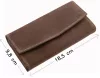 La Scala Luxury valódi bőr világosbarna brifkó pénztárca 18,5 x 9,8 cm