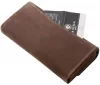 La Scala Luxury valódi bőr világosbarna brifkó pénztárca 18,5 x 9,8 cm