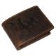 GreenDeed vadász bőr pénztárca vaddisznó mintával 10,5 × 8 cm