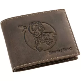   GreenDeed férfi bőr pénztárca Bak csillagjegy mintával 12 × 9,2 cm