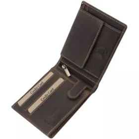   GreenDeed férfi bőr pénztárca Bak csillagjegy mintával 12 × 9,2 cm