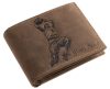 GreenDeed férfi barna bőr pénztárca kosárlabdás mintával 12 × 9,2 cm