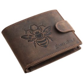 GreenDeed bőr átfogópántos pénztárca villamos mintával