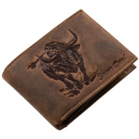   GreenDeed vadász bőr pénztárca bika mintával, RFID védelemmel
