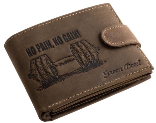 GreenDeed férfi pénztárca súlyzó mintával 12 × 9,2 cm