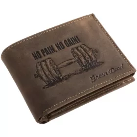 GreenDeed férfi pénztárca súlyzó mintával 12 × 9,2 cm