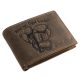 GreenDeed férfi barna bőr pénztárca bokszkesztyű mintával 12 × 9,2 cm