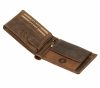GreenDeed férfi barna bőr pénztárca bokszkesztyű mintával 12 × 9,2 cm