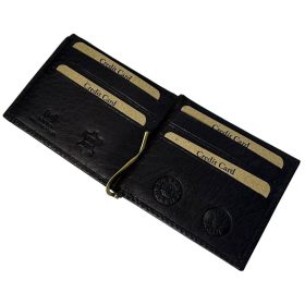 GreenDeed sötétbarna bőr dollártárca 11 × 9 cm