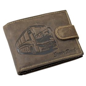   GreenDeed bőr átfogópántos pénztárca busz mintával, RFID