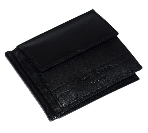Corvo Bianco fekete bőr dollártárca 11 × 9,2 cm