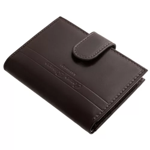 Corvo Bianco Luxury bőr kártyatartó sötétbarna  10,3 x 7,5 cm