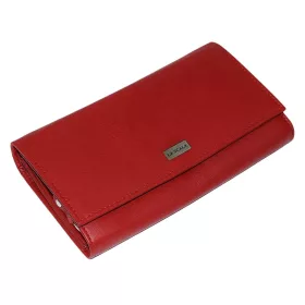   La Scala nagyméretű, női piros színű bőr pénztárca 18,2 × 9,8 cm
