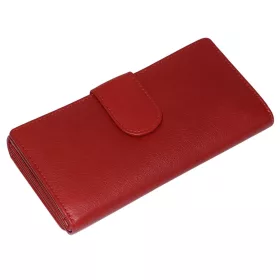   La Scala nagyméretű, női piros színű bőr pénztárca 18,2 × 10 cm