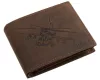 GreenDeed bőr pénztárca helikopter mintával 12 × 9,2 cm