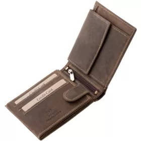 GreenDeed bőr pénztárca német juhászkutya mintával, RFID védelemmel