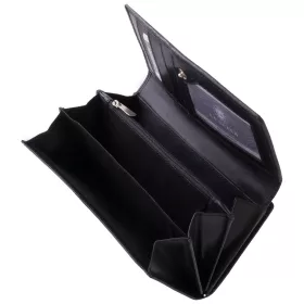 La Scala női bőr pénztárca - fekete 18,2 × 10 cm