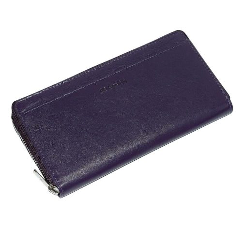 La Scala lila színű, női, bőr nagyméretű pénztárca 19,5 x 10,5 cm