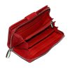 La Scala piros színű, női, bőr nagyméretű pénztárca 16 x 10 cm