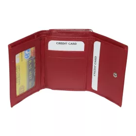 La Scala piros női bőr pénztárca 10,2 × 7,5 cm