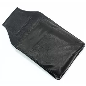 Bőr pincér pénztárca tartó, fekete