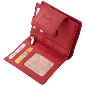 La Scala piros női bőr pénztárca 13 × 10 cm
