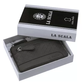 La Scala fekete bőr kulcstartó 12 × 8 cm